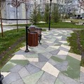 Оригами белый, серый, зеленый