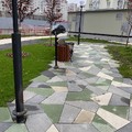 Оригами белый, серый, зеленый